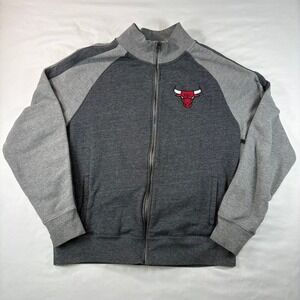 '47 Chicago Bulls Track Jacket Mens XL NBA Basketball Gray Full Zip Sweatshirt